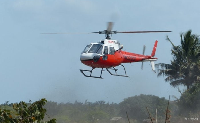 Detailed history and photos of helicopter Eurocopter AS350B2 Ecureuil Serial 3411 Register N220CF N435AE used by Mercy Air ,Air Methods ,American Eurocopter (Eurocopter USA) Track service timeline and current status.