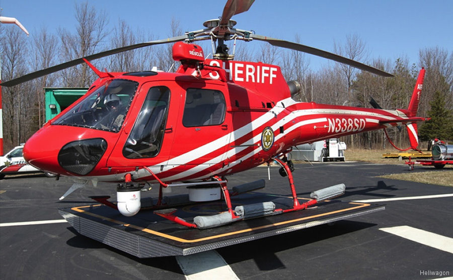 Detailed history and photos of helicopter Eurocopter AS350B2 Ecureuil Serial 3480 Register N338SD used by ECSO (Erie County Sheriff's Office) Track service timeline and current status.