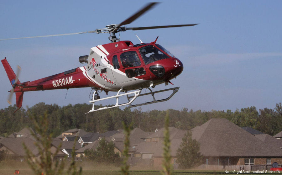 Detailed history and photos of helicopter Eurocopter AS350B3 Ecureuil Serial 3996 Register N350AM N203AE used by AirLife Utah ,Air Methods ,State of Alabama ,American Eurocopter (Eurocopter USA) Track service timeline and current status.