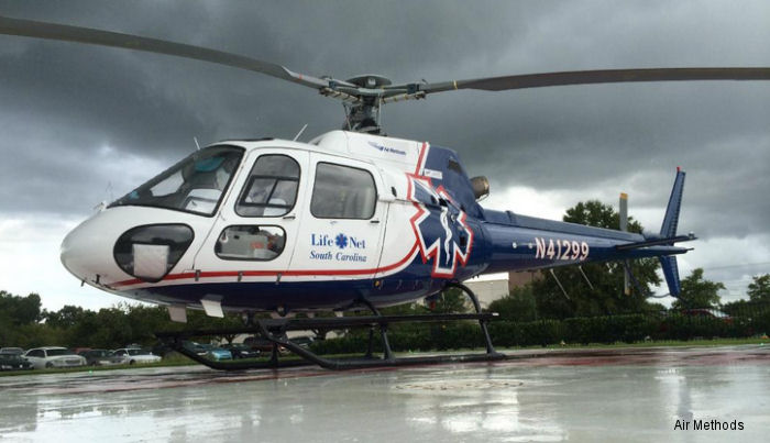 Detailed history and photos of helicopter Eurocopter AS350B2 Ecureuil Serial 3806 Register N41299 N161AE used by Air Methods ,Native Air ,American Eurocopter (Eurocopter USA) Track service timeline and current status.