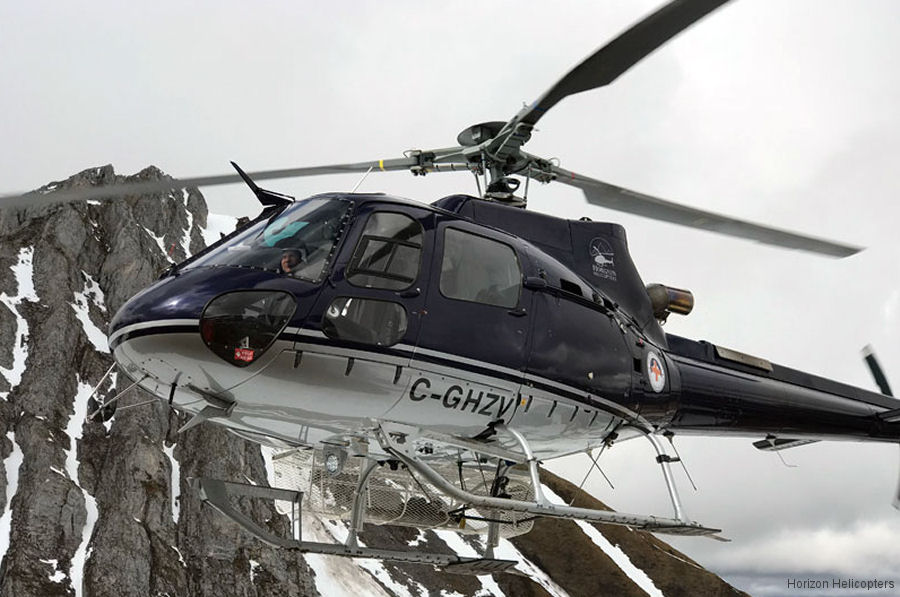 Detailed history and photos of helicopter Eurocopter AS350B3 Ecureuil Serial 4584 Register C-GHZV N702NP C-FHPZ HB-ZKK used by Horizon Helicopters ,Heliproducts Industries ,Heli-Linth AG Track service timeline and current status.