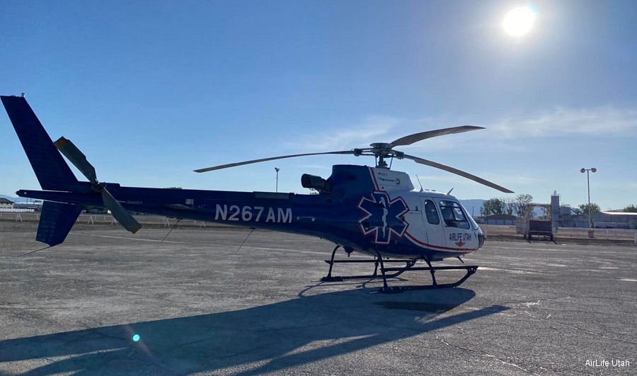 Detailed history and photos of helicopter Eurocopter AS350B3 Ecureuil Serial 7215 Register N267AM N257LF used by AirLife Utah ,Native Air ,Air Methods ,American Eurocopter (Eurocopter USA) Track service timeline and current status.