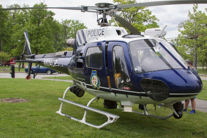 Helicopter Eurocopter AS350B3 Ecureuil Serial 4133 Register N804CP N223AE used by BCoPD (Baltimore County Police Department) ,American Eurocopter (Eurocopter USA). Built 2006. Aircraft history and location
