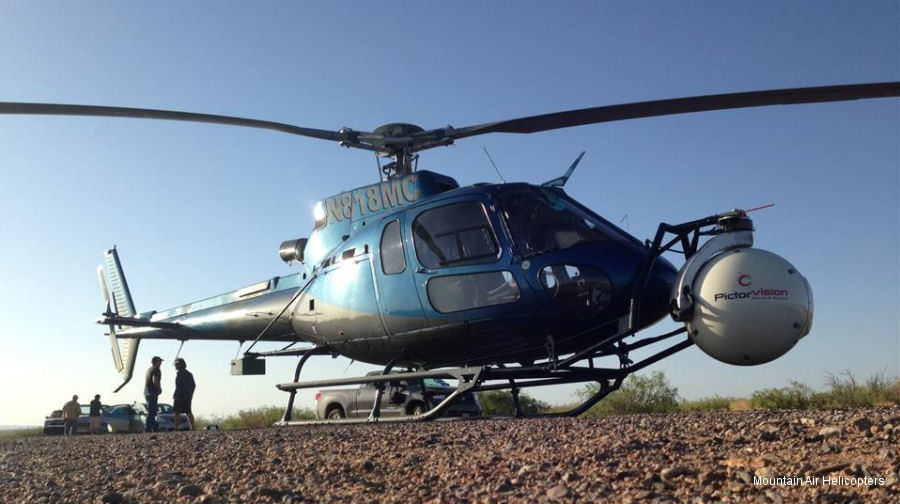Detailed history and photos of helicopter Eurocopter AS350B3 Ecureuil Serial 4755 Register N818MC C-GPHW used by Mountain Air Helicopters ,USFS (US Forest Service) ,NS Air Leasing ,Eurocopter Canada Track service timeline and current status.