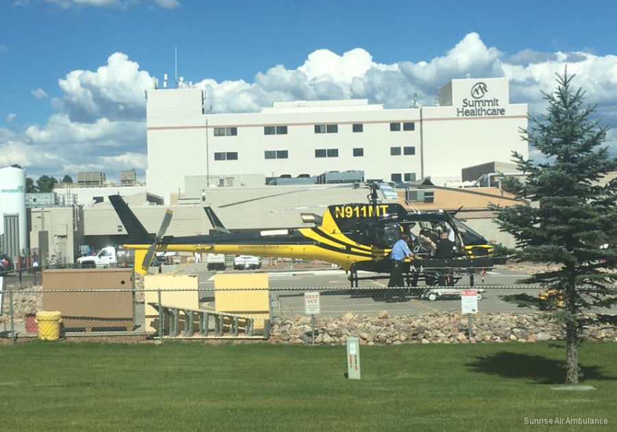 Detailed history and photos of helicopter Eurocopter AS350B3 Ecureuil Serial 3233 Register N911MT N5225Y used by Sunrise Air Ambulance ,State of Montana ,American Eurocopter (Eurocopter USA) Track service timeline and current status.