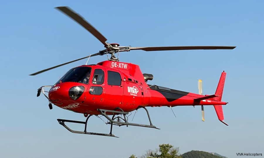Detailed history and photos of helicopter Eurocopter AS350B3 Ecureuil Serial 3743 Register OE-XTW D-HAIS used by VIVA Helicopters ,Heli Austria GmbH Heli Tirol ,Knaus Helicopter GmbH Track service timeline and current status.
