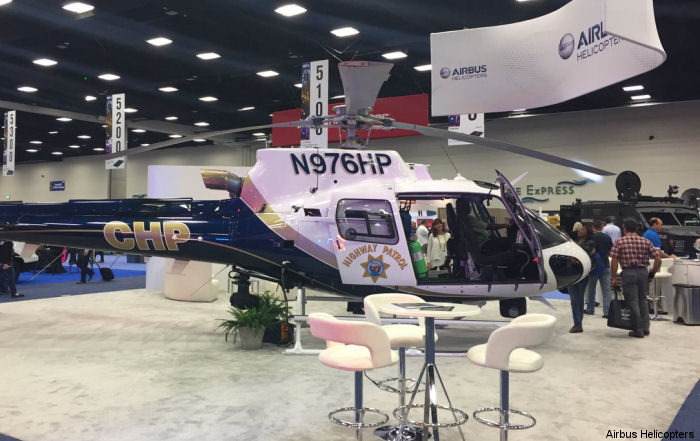 Helicopter Airbus H125 Serial 7881 Register N976HP N960AE used by CHP (California Highway Patrol) ,Airbus Helicopters Inc (Airbus Helicopters USA). Built 2014. Aircraft history and location