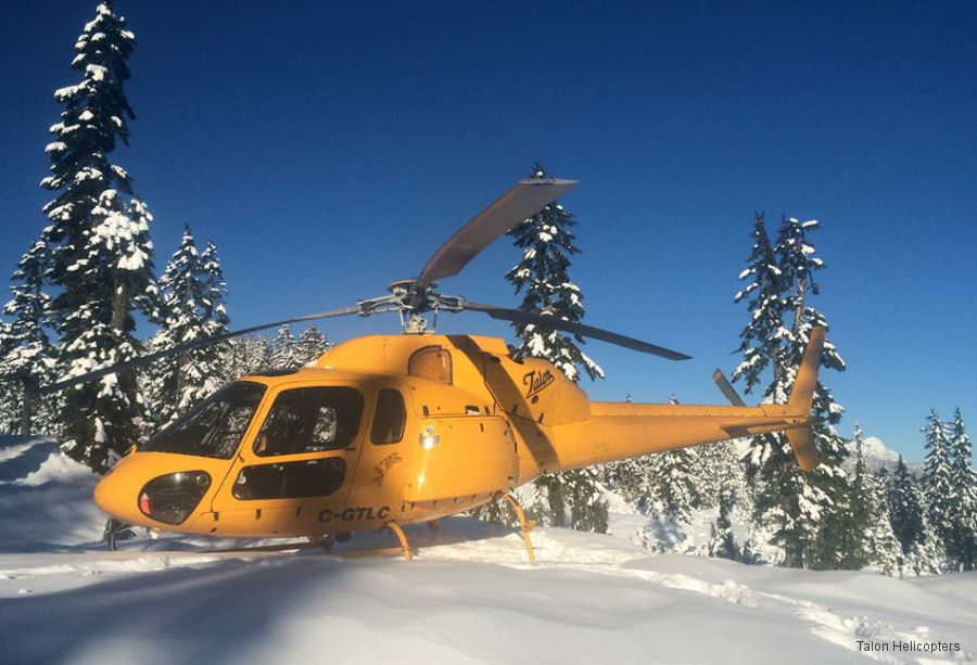 Detailed history and photos of helicopter Aerospatiale AS355F Ecureuil 2 Serial 5097 Register C-GTLC N911BR N5790B used by Talon Helicopters ,CHC (Canadian Helicopter Corporation) ,Canadian Helicopters Ltd ,Viking Helicopters Track service timeline and current status.