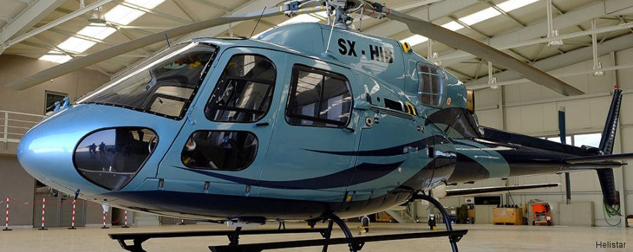 Helicopter Aerospatiale AS355F Ecureuil 2 Serial 5258 Register SX-HIB RP-C426 used by HeliStar SA. Aircraft history and location