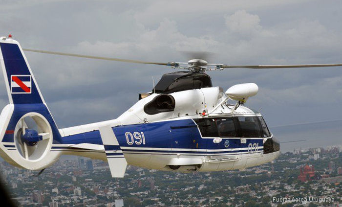Photos of AS365 Dauphin 2 in Uruguayan Air Force helicopter service.