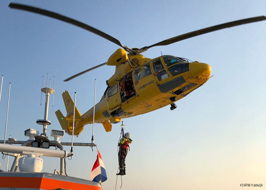 Helicopter Eurocopter AS365N3 Dauphin 2 Serial 6510 Register OO-NHV F-GVHN used by NHV Coast Guard ,Aéronautique Navale (French Navy). Aircraft history and location