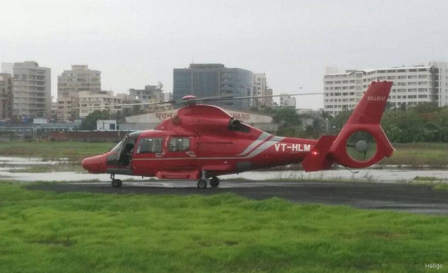 Detailed history and photos of helicopter Eurocopter AS365N3 Dauphin 2 Serial 6907 Register VT-HLM G-REDG used by Heligo Charters Pvt HCPL ,Babcock International Babcock ,Bond Aviation Group Track service timeline and current status.