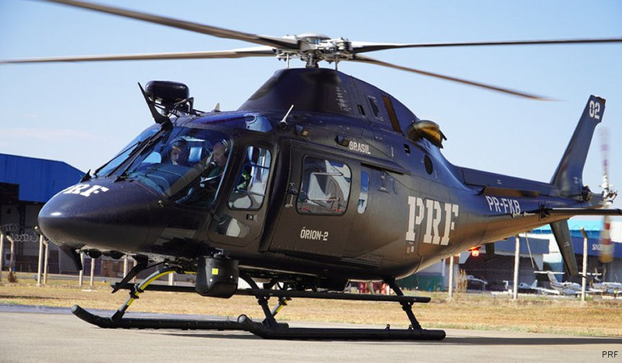 Helicopter AgustaWestland AW119Kx Koala Serial 14976 Register PR-FKB N284BP used by Polícia Rodoviária Federal PRF (Federal Highway Police) ,AgustaWestland Philadelphia (AgustaWestland USA). Built 2021. Aircraft history and location