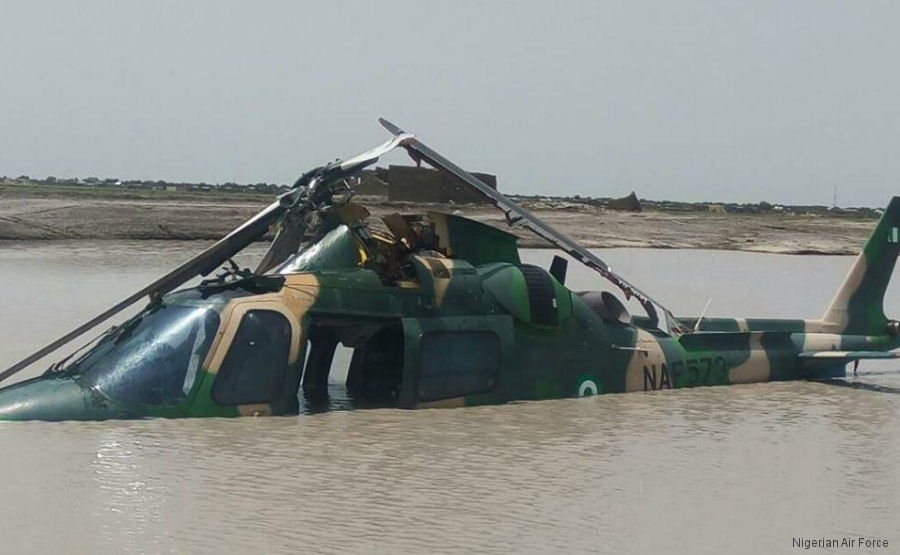 Detailed history and photos of helicopter AgustaWestland A109LUH Serial Register NAF-573 used by Nigerian Air Force Track service timeline and current status.