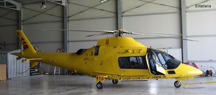 Detailed history and photos of helicopter AgustaWestland AW109S Grand Serial 22173 Register I-PNTE I-PTFP used by Elitaliana / Free Air ,AgustaWestland Italy Track service timeline and current status.