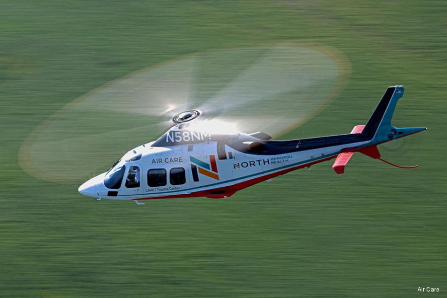 Detailed history and photos of helicopter AgustaWestland AW109S Grand Serial 22016 Register N58NM ZS-HMD used by North Memorial Health ,Air Mercy Service AMS Track service timeline and current status.