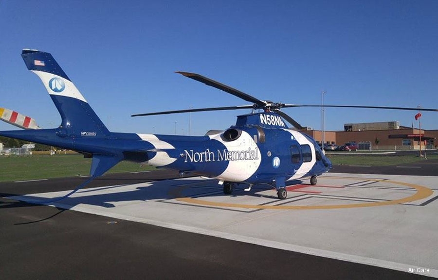 Detailed history and photos of helicopter AgustaWestland AW109S Grand Serial 22016 Register N58NM ZS-HMD used by North Memorial Health ,Air Mercy Service AMS Track service timeline and current status.