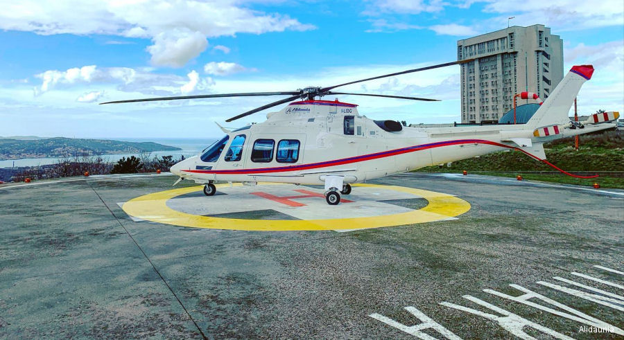 Detailed history and photos of helicopter AgustaWestland AW109SP GrandNew Serial 22329 Register I-LIDG used by Alidaunia Track service timeline and current status.