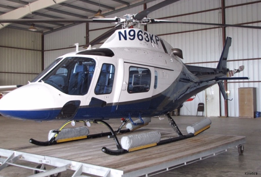 Helicopter AgustaWestland AW119Kx Koala Serial 14949 Register N963KP used by Kinetica ,AgustaWestland Philadelphia (AgustaWestland USA). Built 2017. Aircraft history and location