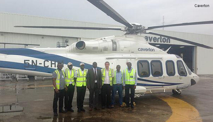 Detailed history and photos of helicopter AgustaWestland AW139 Serial 31532 Register ZT-HBL 5N-CHM used by Starlite Helicopters ,Caverton Track service timeline and current status.