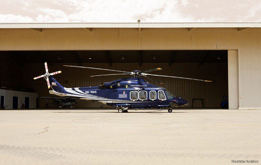 Detailed history and photos of helicopter AgustaWestland AW139 Serial 31441 Register HS-UOF 9M-WAS used by United Offshore Aviation ,Weststar Aviation WAS Track service timeline and current status.