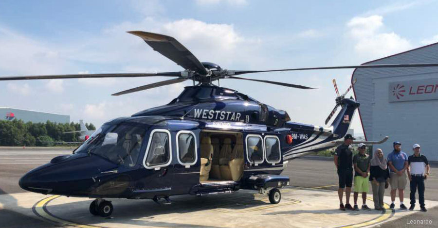 Helicopter AgustaWestland AW139 Serial 31441 Register 9M-WAP 9M-WAS HS-UOF used by Weststar Aviation United Offshore Aviation. Aircraft history