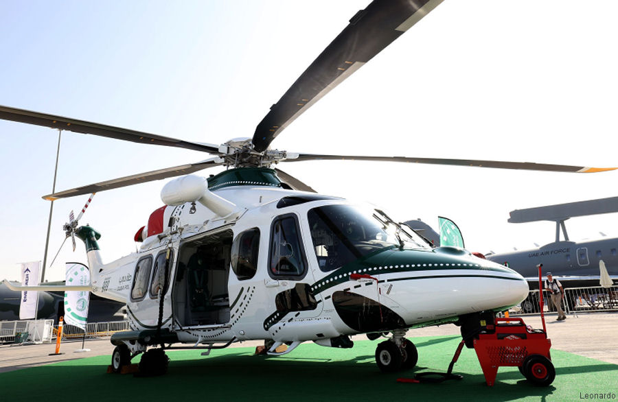 Helicopter AgustaWestland AW139 Serial 31799 Register DU-202 used by Dubai Police. Aircraft history and location