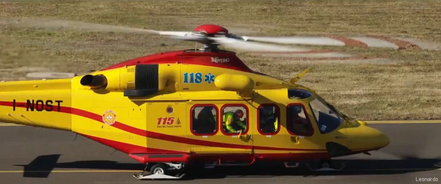 Helicopter AgustaWestland AW139 Serial 31246 Register I-NOST used by Vigili del Fuoco (Italian Firefighters) ,Airgreen. Aircraft history and location