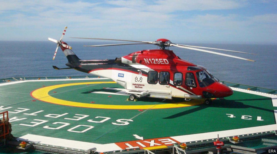 Detailed history and photos of helicopter Agusta AB139 Serial 31040 Register PR-CFX N125ED used by Bristow Taxi Aereo ,Aeroleo Taxi Aereo ,Helicopteros Marinos HMSA ,ERA Helicopters Track service timeline and current status.