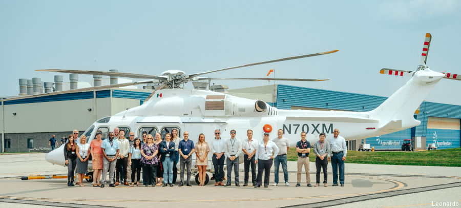 Detailed history and photos of helicopter AgustaWestland AW139 Serial 41600 Register XA-HUM N70XM used by AgustaWestland Philadelphia (Leonardo USA) Track service timeline and current status.