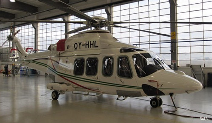 Detailed history and photos of helicopter AgustaWestland AW139 Serial 31460 Register D-HHCH OY-HHL used by HeliService International GmbH ,Bel Air Aviation ,Gulf Helicopters Track service timeline and current status.