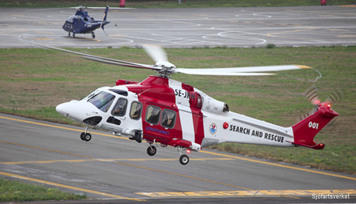 Photos of AW139 in Swedish Maritime Administration helicopter service.