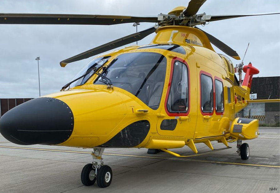 Detailed history and photos of helicopter AgustaWestland AW169 Serial 69113 Register G-NHVD D-HHPJ I-EASJ used by NHV Helicopters Ltd NHV UK ,HeliService International GmbH ,AgustaWestland Italy Track service timeline and current status.