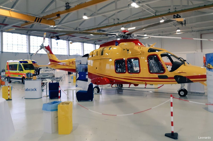 Helicopter AgustaWestland AW169 Serial 69071 Register I-KONA used by INAER Italia. Aircraft history and location