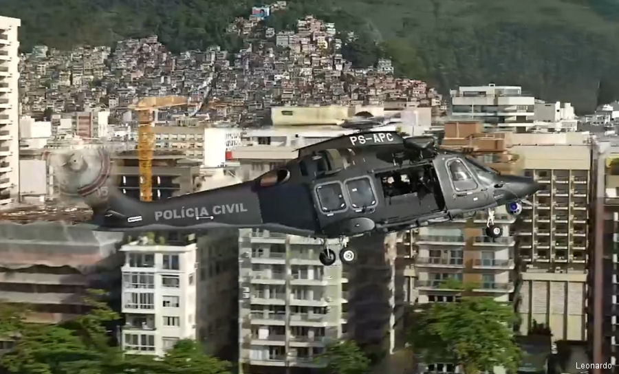 Detailed history and photos of helicopter AgustaWestland AW169 Serial 69135 Register PS-APC used by Polícia Civil (Brazilian Civil Police) Track service timeline and current status.