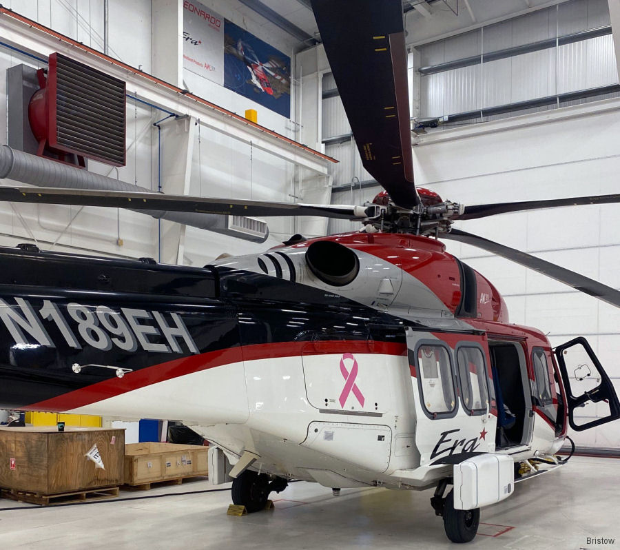 Detailed history and photos of helicopter AgustaWestland AW189 Serial 49018 Register N189EH I-RAIV used by Bristow US ,ERA Helicopters ,AgustaWestland Italy Track service timeline and current status.