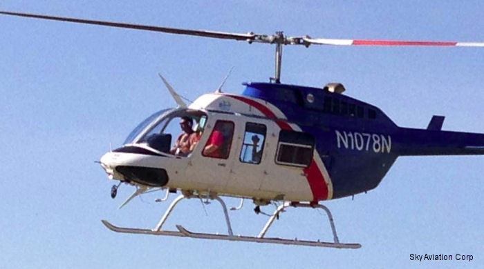 Helicopter Bell 206L-1 Long Ranger Serial 45389 Register N1078N used by Air Logistics Sky Aviation. Built 1980. Aircraft history