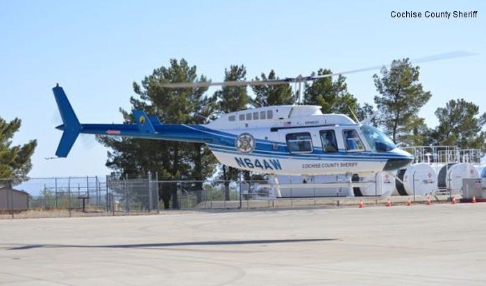 Helicopter Bell 206L-4 Long Ranger Serial 52298 Register N64AW used by State of Arizona Airwest Helicopters. Built 2004. Aircraft history