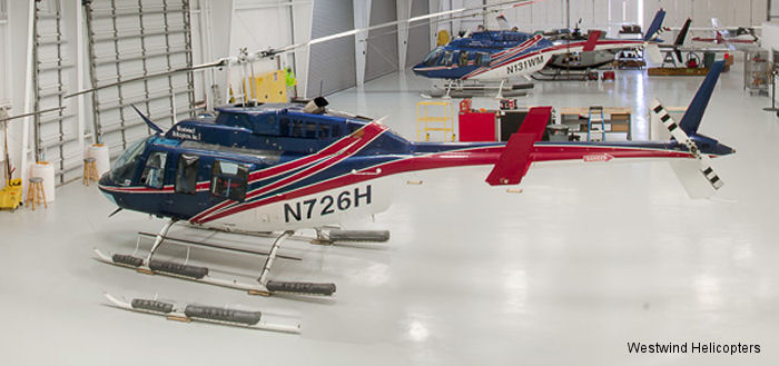 Detailed history and photos of helicopter Bell 206L-3 Long Ranger Serial 51548 Register N726H used by Westwind Helicopters ,GM Leasing Track service timeline and current status.