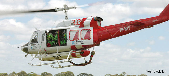 Detailed history and photos of helicopter Bell 212 Serial 30849 Register P2-HCI VH-NSY P2-PAF C-GNSY ZS-RKN VT-NSY VH-MNU 9Y-TGV N4985Y G-BFES used by Tasman Helicopters ,Kestrel Aviation ,NSCA (National Safety Council of Australia) ,Bristow Australia AUSBU ,Bristow Caribbean ,Bristow US ,Bristow Track service timeline and current status.