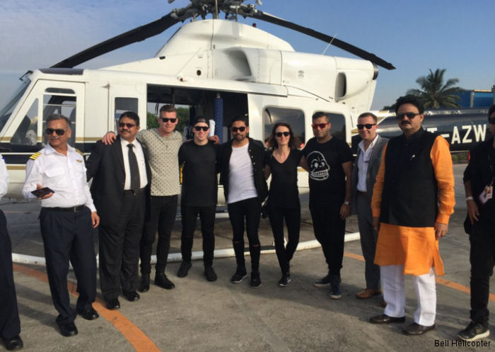 Detailed history and photos of helicopter Bell 412EP Serial 36097 Register VT-AZW C-FNWH N412HB XC-JCR used by Global Vectra Helicorp GVHL ,Eagle Copters ,Gobierno de Mexico (Mexico Government) Track service timeline and current status.