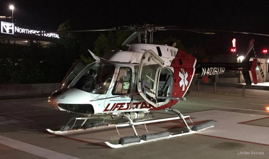 Detailed history and photos of helicopter Bell 407 Serial 53208 Register N407LS N406UH N401LL VH-CKJ VH-IPG VH-IPX N10659 G-EJTT D-HBAP used by LifeStar (LifeStar Georgia) ,Life Link III ,Air Methods ,Bell Helicopter Track service timeline and current status.