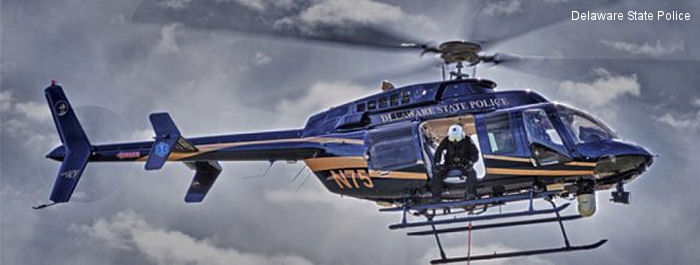 Detailed history and photos of helicopter Bell 407 Serial 53580 Register N75SP used by Bell Helicopter ,DSP (Delaware State Police) Track service timeline and current status.