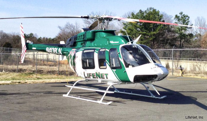 Detailed history and photos of helicopter Bell 407GX Serial 54433 Register N408LN N394AM C-GWUX used by LifeNet Air Inc ,Air Methods ,Bell Helicopter ,Bell Helicopter Canada Track service timeline and current status.
