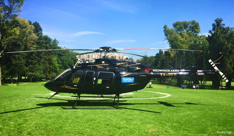 Detailed history and photos of helicopter Bell 407GX Serial 54502 Register N39KM N15NP XA-REB N515XB used by State of Wyoming ,Redwings ,Bell Helicopter Track service timeline and current status.