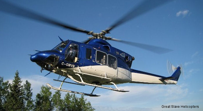 Detailed history and photos of helicopter Bell 412EP Serial 36253 Register D-HBVB C-GMVN XA-AAB N2417U used by Agrarflug Helilift GmbH ,Great Slave Helicopters GSH ,Eagle Copters ,Heliservicio ,Bell Helicopter Track service timeline and current status.