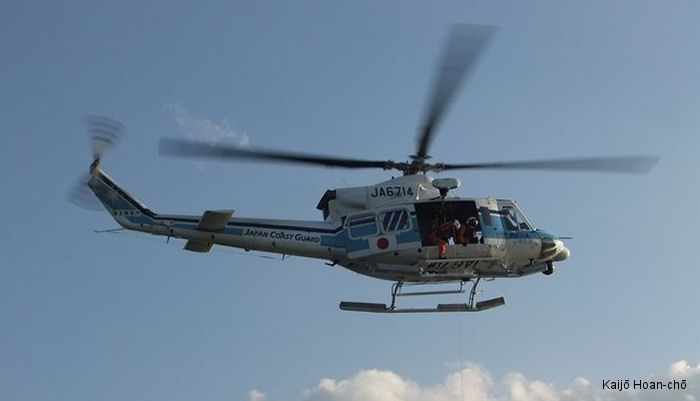 Detailed history and photos of helicopter Bell 412HP Serial 36053 Register JA6714 N5091H used by Kaijō Hoan-chō JPCG (Japanese Coast Guard) ,Bell Helicopter Track service timeline and current status.