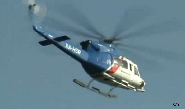 Detailed history and photos of helicopter Bell 412 Serial 33065 Register HK-4767 N968FM XA-HSR 9Y-REP XA-TUW C-GUAY N412PA XC-TGZ used by Heliservicio ,Bristow Caribbean ,Gobierno de Mexico (Mexico Government) Track service timeline and current status.