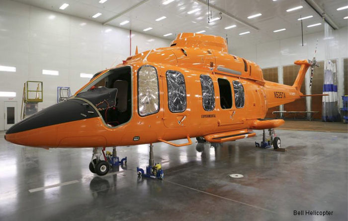 Helicopter Bell 525  Serial 62001 Register N525TA used by Bell Helicopter. Built 2015. Aircraft history and location