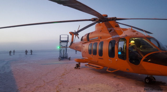 Helicopter Bell 525  Serial 62001 Register N525TA used by Bell Helicopter. Built 2015. Aircraft history and location